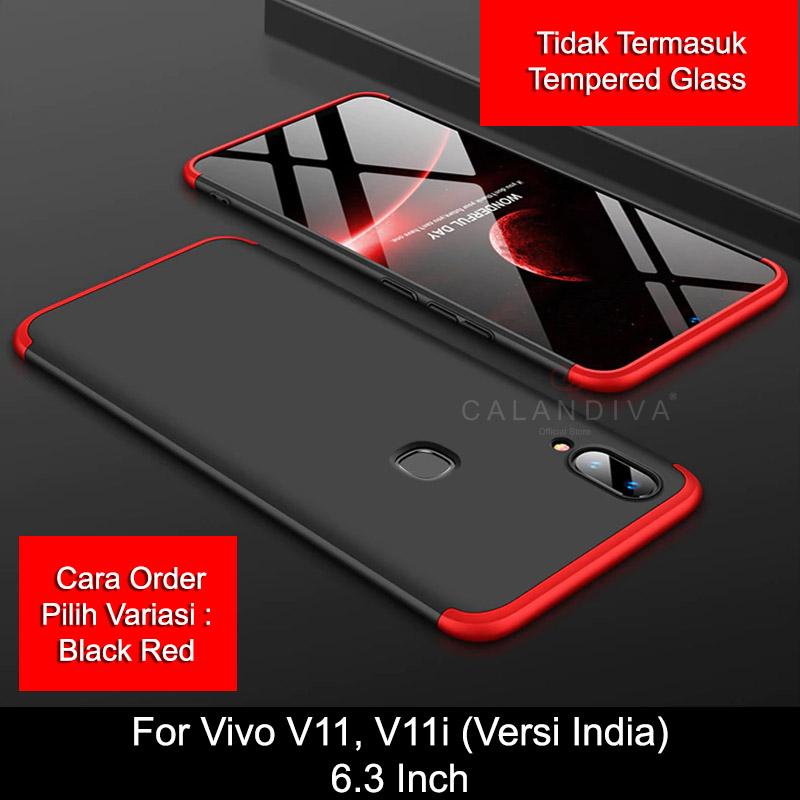 Calandiva Hard Case Hp VIVO V11 biasa, VIVO V11i (versi India) (6.3 Inch) (sama ukuran) Casing Premium Front Back 360 Degree Full Protection Grade A