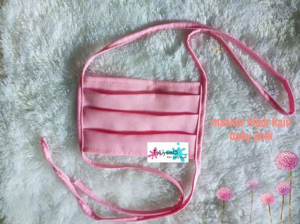 Min. Order 3 pc Masker Kain Masker Hijab Kerudung Jilbab Masker Wajah Tali Sambung - tukiyem13