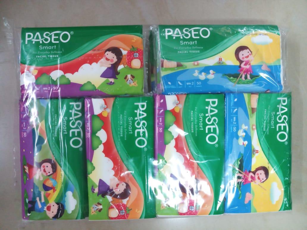 PAKET HEMAT !!! 18 Pcs PASEO Original Tisu Tissue Paseo 50 Sheets 2 Ply Travel Pack ( ISI 18 PAK )