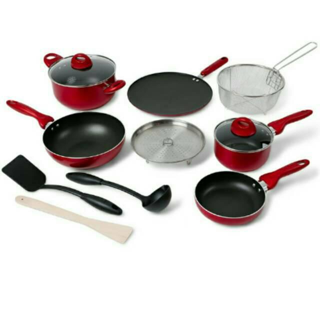 PANCI SUPRA ROSEMARY PREMIUM NONSTICK ALUMINUM NEW COLLECTION SET OF 12 PCS COOKWARE 12PCS