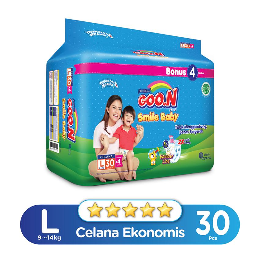 Smile Baby Pants Wonderline Super Jumbo L isi 30+4 (Bonus Pack)