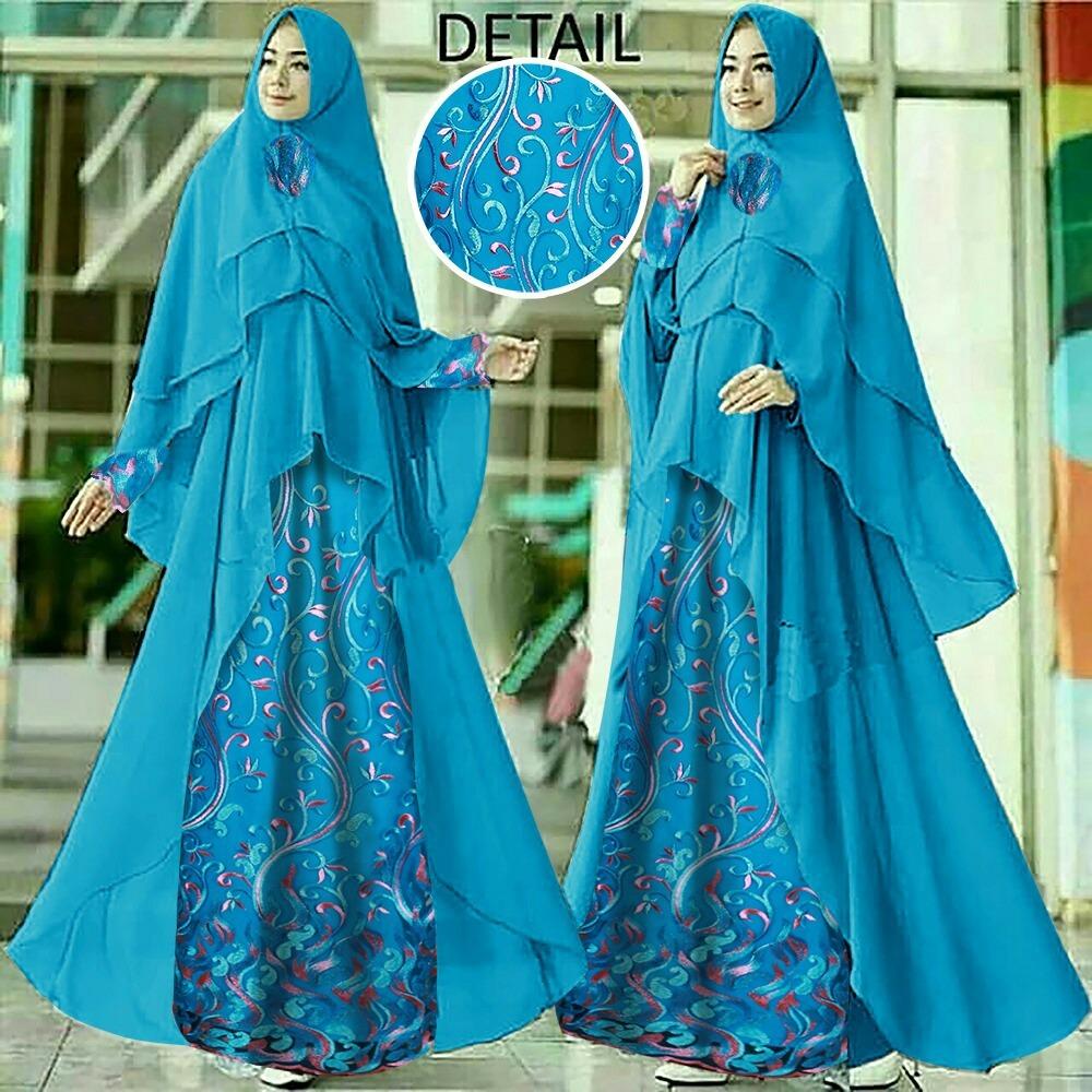 SM Grosir SM4019 Baju Muslim / Bahan Premium / Long Dress Gamis / Setelan Gamis / Gamis Syari / Baju Wanita / Gamis Cantik / Gamis Bordir / Motif Bordir