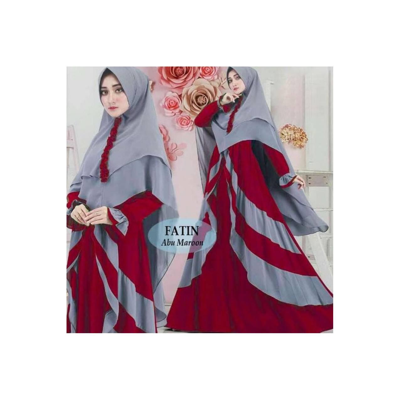 BAJU MUSLIM WANITA MERK BAJU BUSANA MUSLIM GAMIS FATIN SYARI LILAC