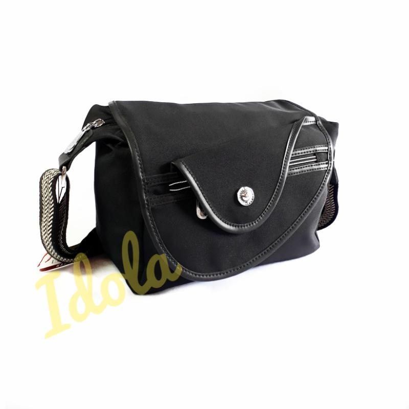 IdolaBags - Tas Selempang Wanita Besar / Tas Selempang Elizabeth Import Original / Tas Slingbag Hitam Polos Branded