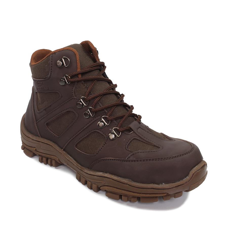 big sale sepatu safety boots crocodile endure delta boots ujungbesi work tracking hiking touring bikers outdoor -  coklat