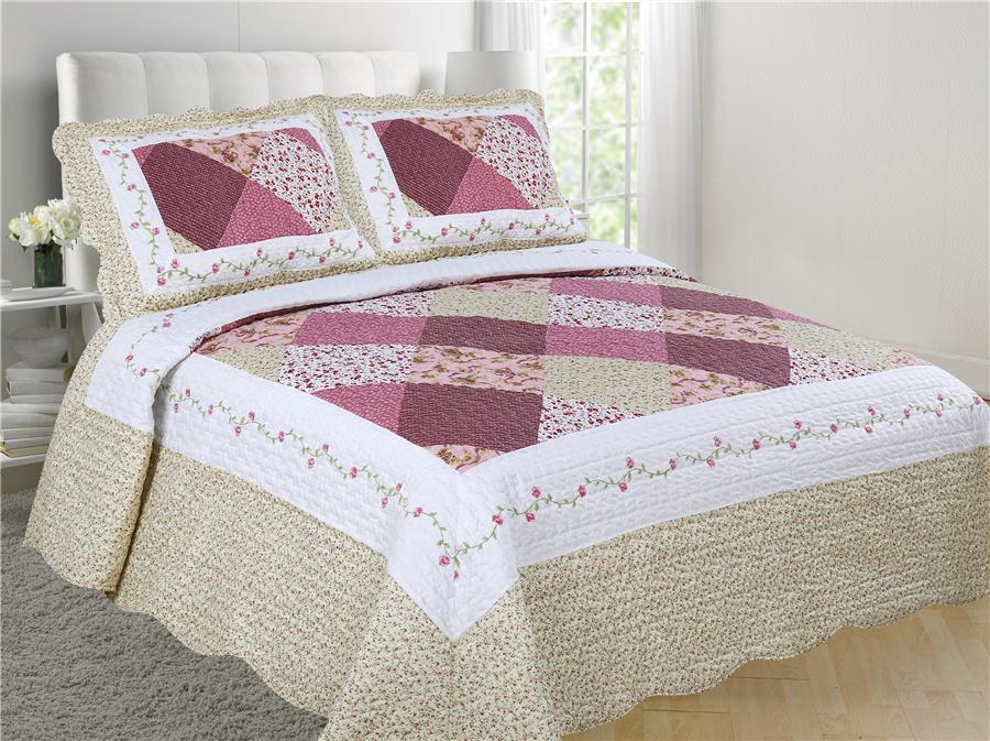 Vintage Story - Shabby Bedcover (Set 3) Size King 220x240cm BCC12