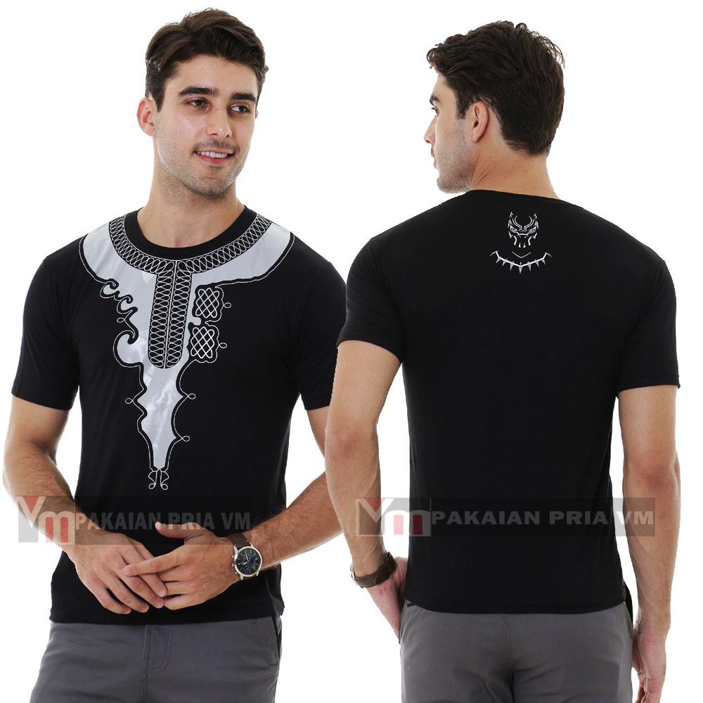Baju Koko Black Panther - Baju Koko Muslim Size slim to BIG JUMBO Size XXL