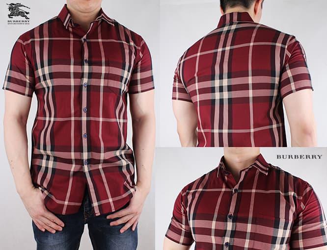 KEMEJA BURBERRY BRIT IMPOR PREMIUM RED FLAME CLASSIC CHECK BEST PRICE - hdsLUj