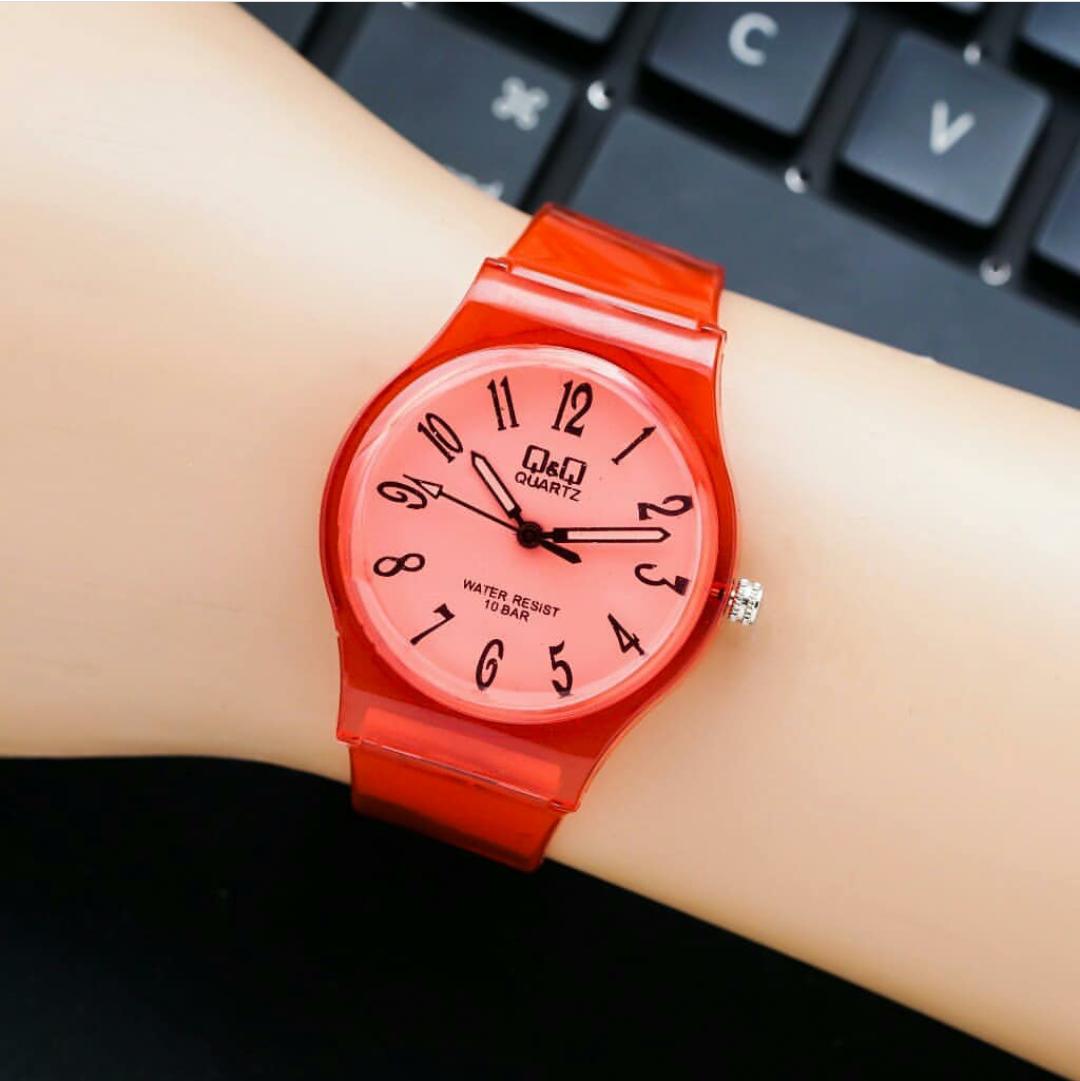 QQ - jam tangan wanita casual dan sporty QQ Transparan - rubber strap - water resist