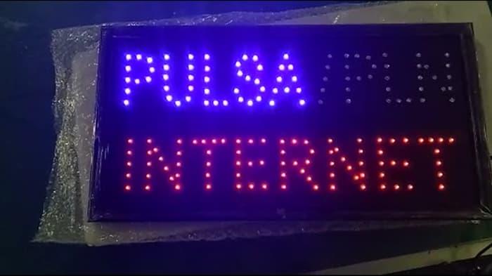 Promo Tulisan LED Jual Pulsa gambar HP original