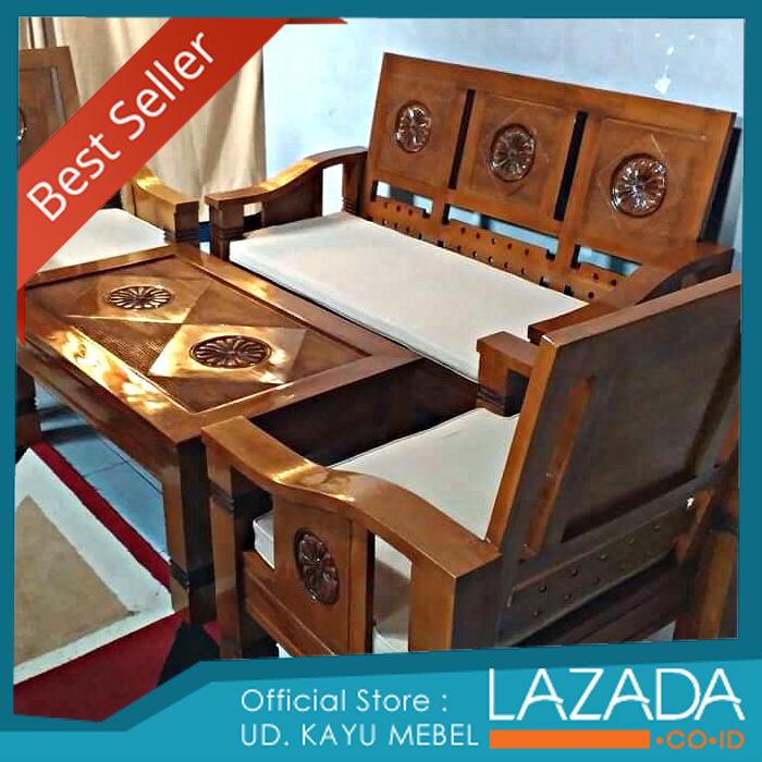 Mebel Kursi Tamu Jati Klasik Tanganan 3-1-1 Khas JEPARA, Bahan kayu jati, Furniture klasik khas jawa