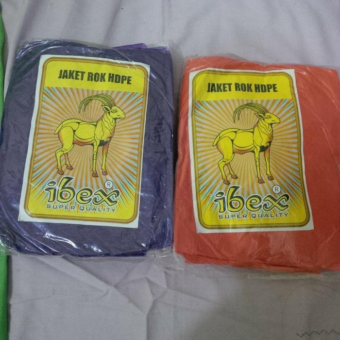 Jas Hujan Plastik HDPE utk Wanita Jaket ROK ( Baju + ROK ) merk IBEX