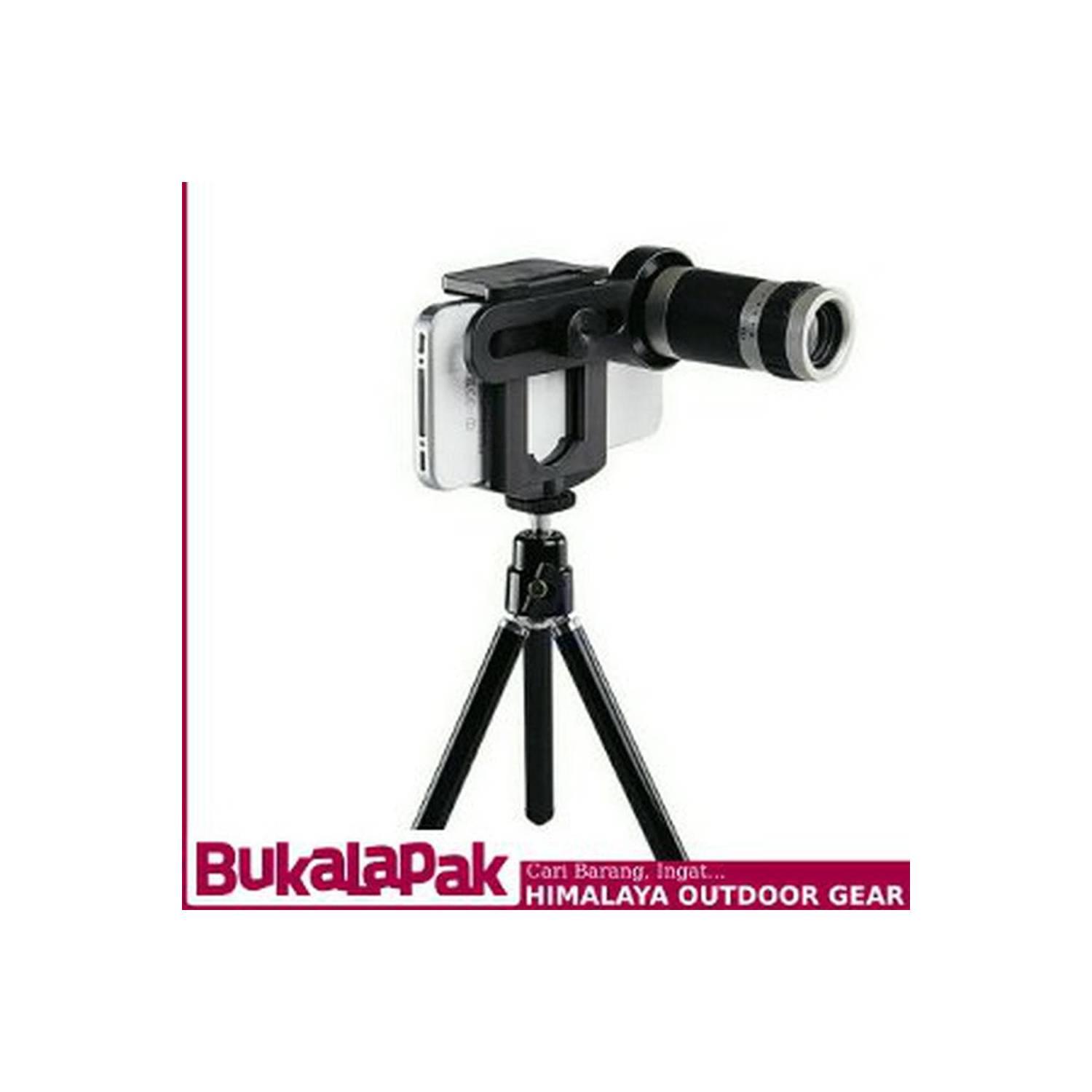 Lensa Tele Zoom 8x Teropong HP + Tripod + Holder U (Chairo CC Cell New