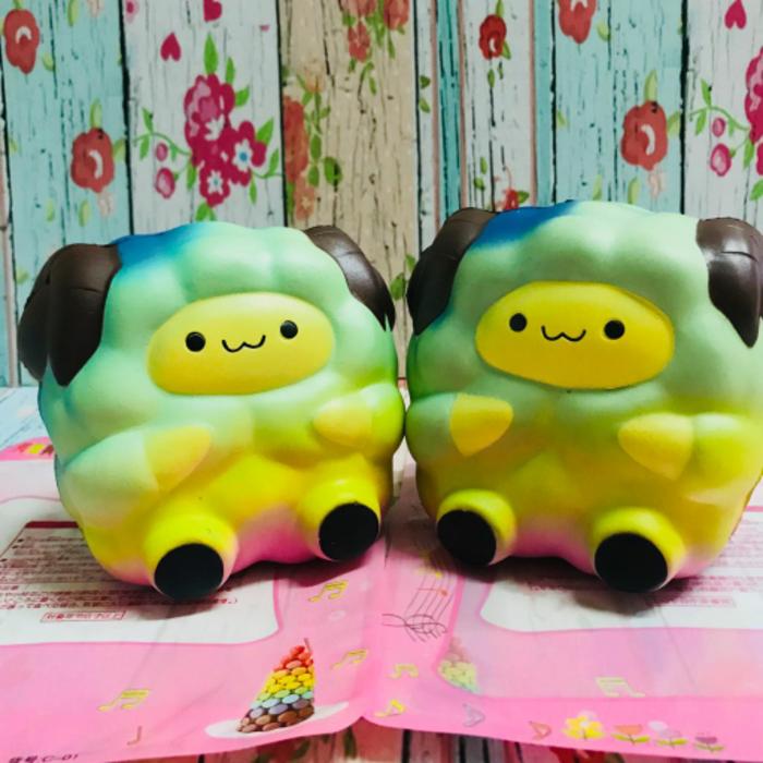 Best Top Seller!! Squishy Murah Medium Rainbow Sheep Replica Pat Pat Zoo - ready stock