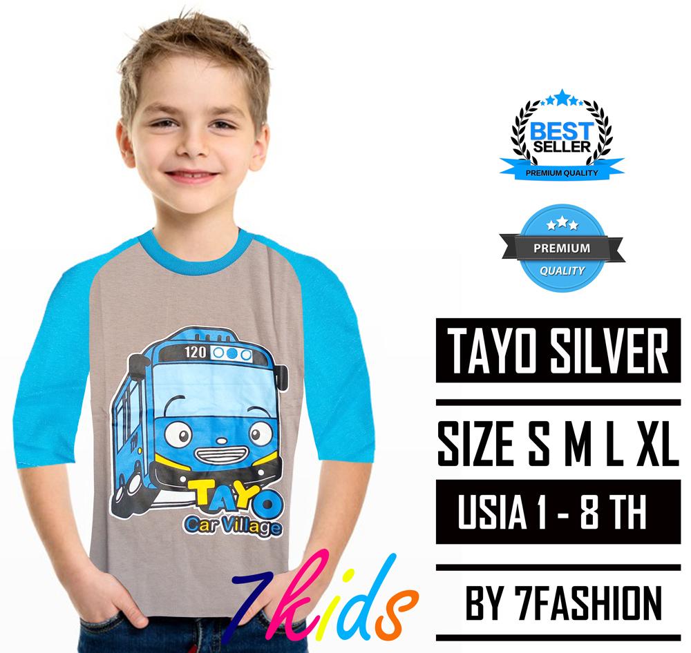 7kids terlaris tayo silver biru / kaos anak laki laki perempuan / pakaian anak / baju anak harian atasan / fashion pria wanita / kaos cowok cewek / kaos kartun lucu / kaos murah grosir / kaos karakter super hero