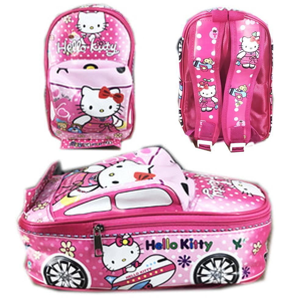 BGC Tas Ransel Sekolah Anak TK Tas Mobil On The Road Hello Kitty - Pink