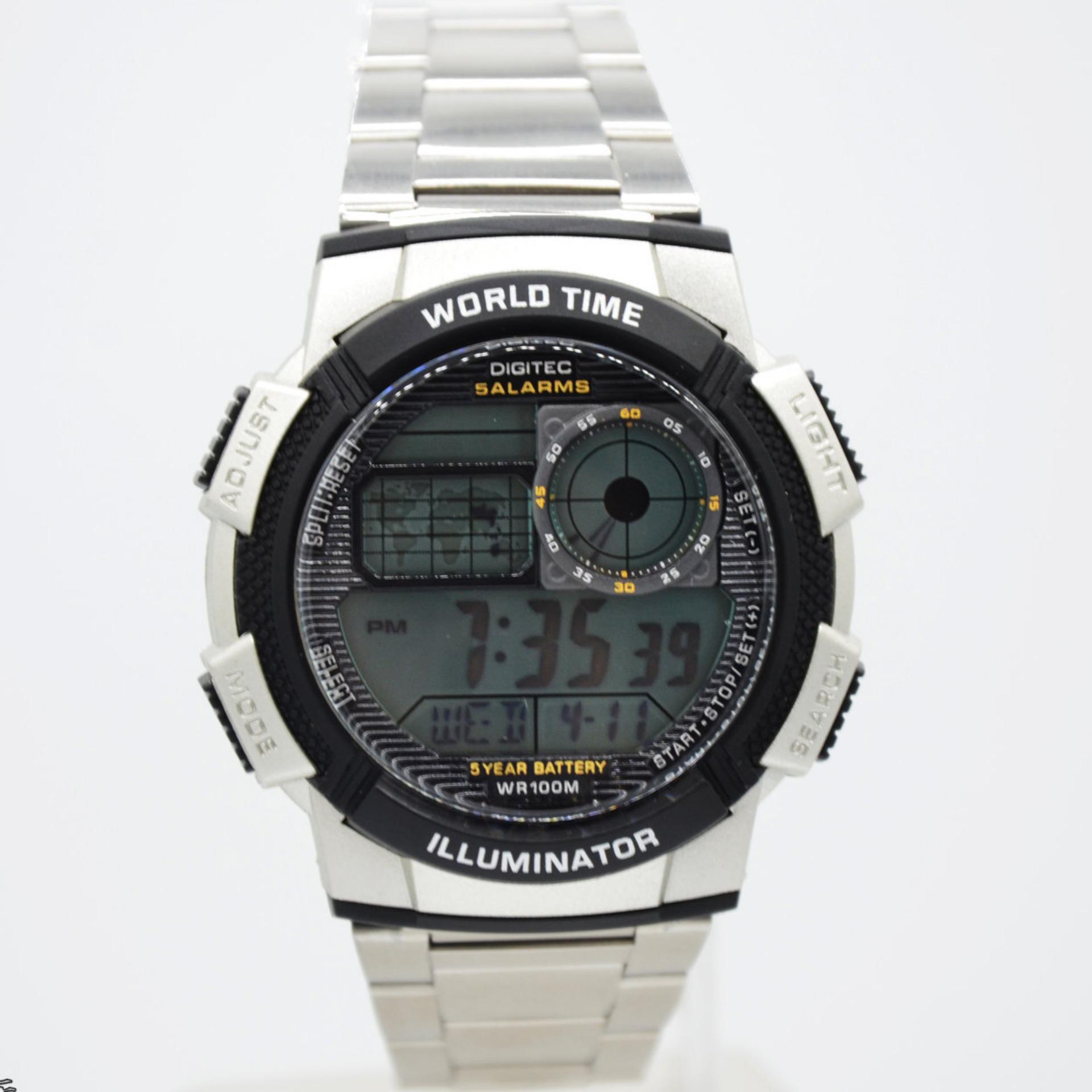 Digitec 3061M Jam Tangan Pria / Cowok Stainless Steel Hitam