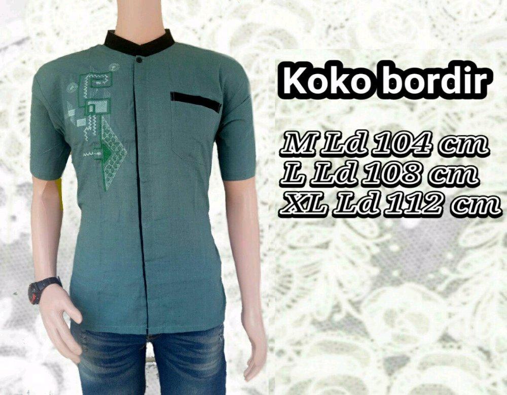 Koko bordir 1 - koko - baju koko - baju muslim - baju pria - atasan cowok di lapak Batik Gaul Pekalongan nur_janah2611