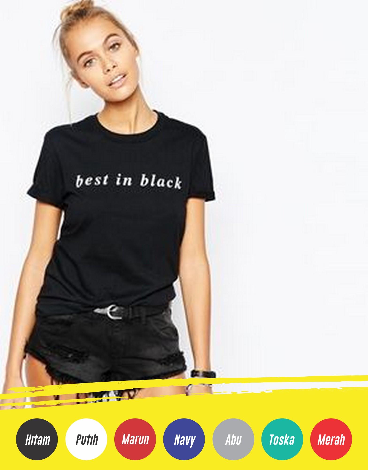 BISA COD kaos distro tumblr Best In Black Tshirt baju distro kaos polos atasan murah kaos pendek pria wanita gildan baju kaos pria kaos hoodie kaos Hitam