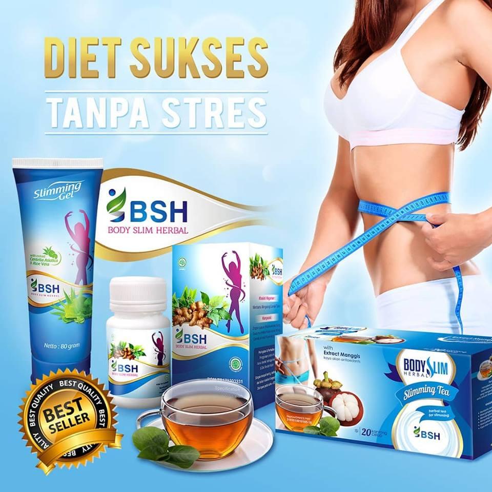 Paket Komplit Body Slim Herbal BPOM - (BSH Kapsul + BSH Tea + BSH Lotion Original) - Paket Hemat BSH Komplit - Paket Pelangsing Komplit - Obat Pelangsing - Teh Pelangsing - Pelangsing Badan - Paket Obat Pelangsing Badan