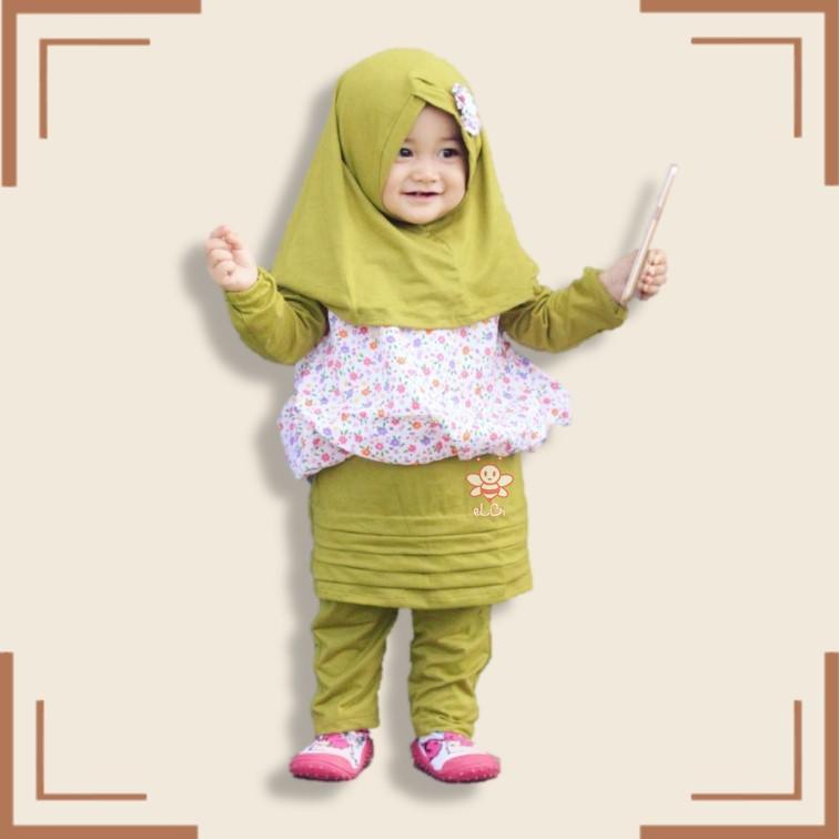 eLBi - Baju Muslim Anak Perempuan / Baju Muslim Balita Perempuan / Gamis Anak Perempuan / Uliya Series