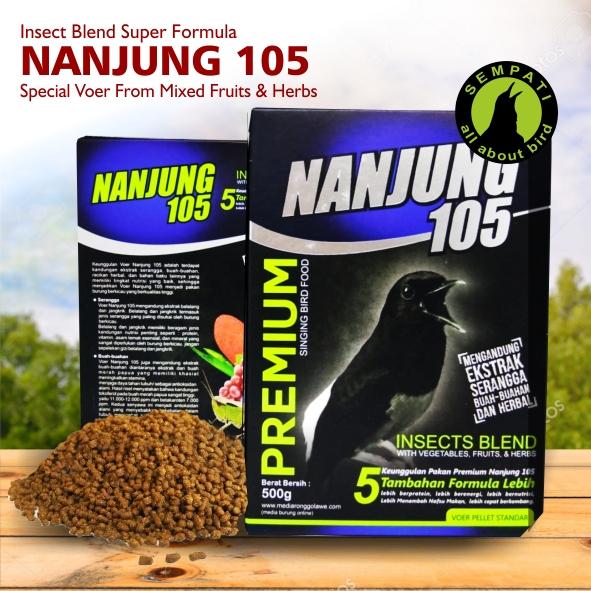 Nanjung 105 Voer Pelet Ebod Jaya Pakan Burung Juara Lomba Untuk Murai Kacer Poksay Cendet Anis Cucak Jalak