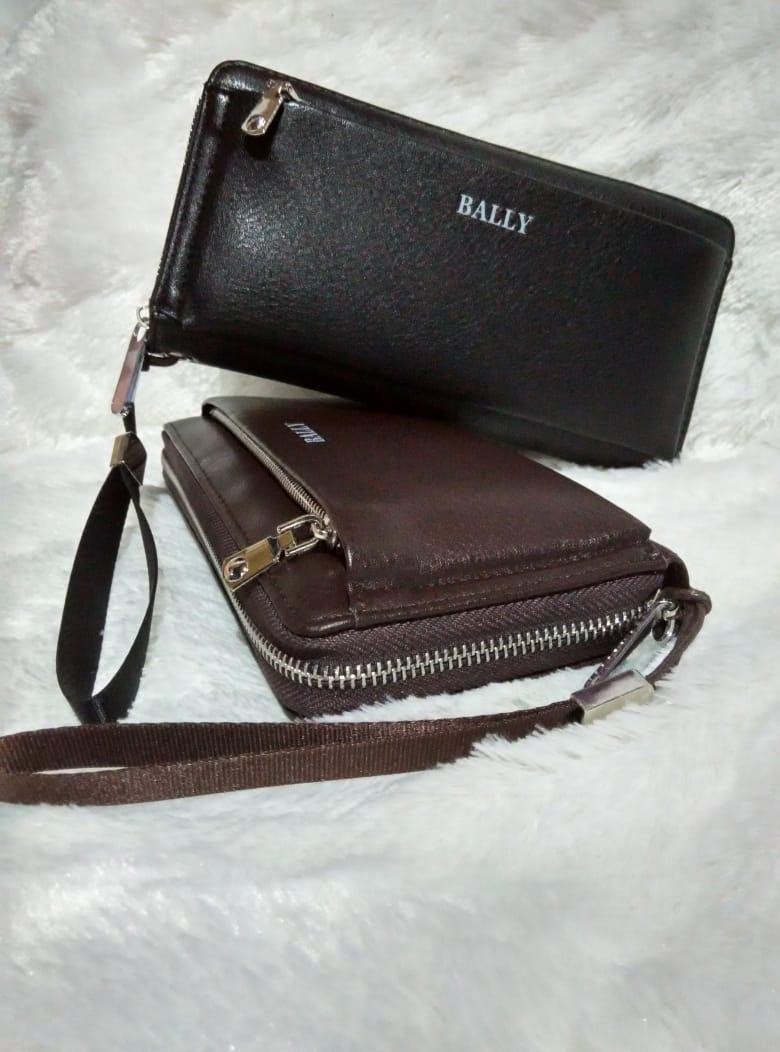 Theclover/New original dompet tangan BALLY/ZIPPER CLUTCH PRIA DAN JUGA WANITA