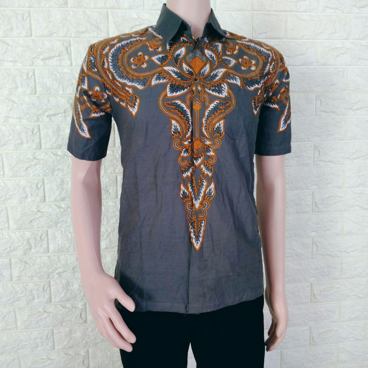Kemeja Batik Pria Terbaru Casual | kemeja batik pria modern kombinasi lengan pendek elegan | Azka Batik