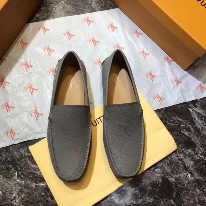 HARGA PROMO!!! Sepatu Kulit Casual Lv Louis Vuitton Leather Loafer Kw Mirror 1:1 Ori