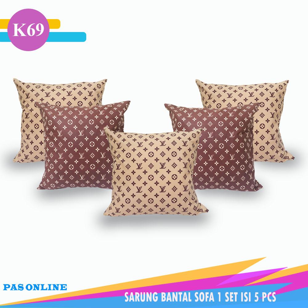 Pas Online - Sarung Bantal Sofa Set Kombinasi 1 Set isi 5 Pcs ( Size 40 x 40 cm  )