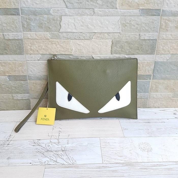 Rekomendasi CLUTCH TANGAN MURAH | FENDI CLUTCH MONSTER - GREEN