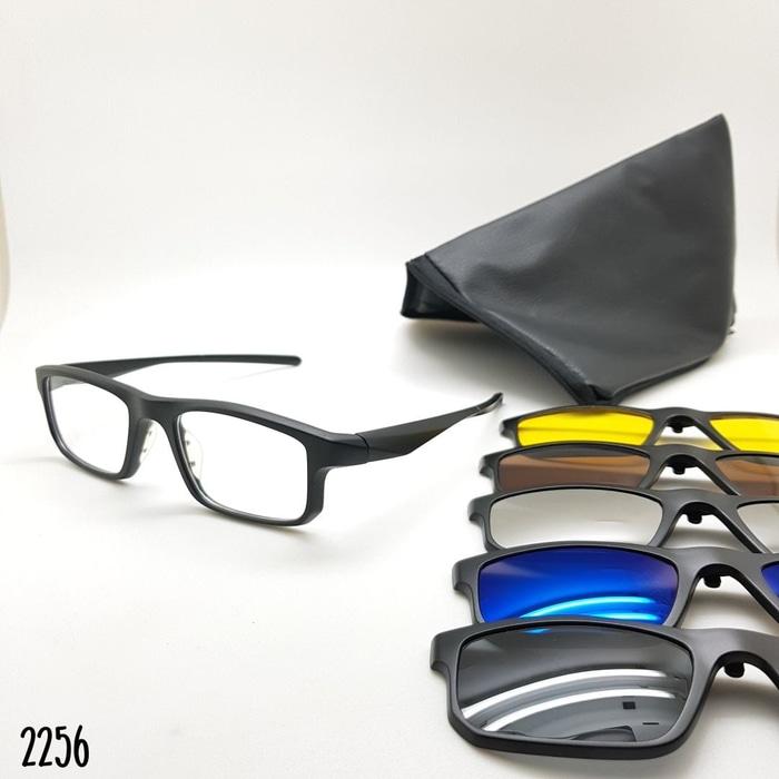 DISKON Kacamata Oakley Clip On 5 lensa 2256 TERMURAH
