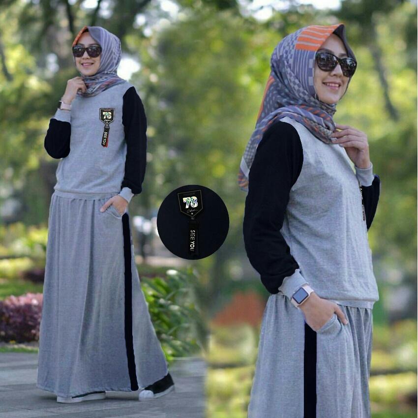 J&C Setelan Githa / Dress Maxi / Maxi Muslim / Setelan Maxi Dress / Rok Muslim / Baju Rok Muslim / Setelan Busana Muslim / Setelan Baju Muslim / Baju Gamis Wanita / Setelan Muslim / Hijab Fashion / Hijab Style / Baju Santai Muslim