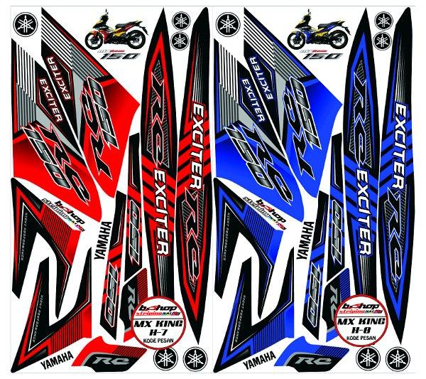 STIKER STRIPING MX KING 150 STICKER LIS VARIASI MOTOR YAMAHA KODE H7-8