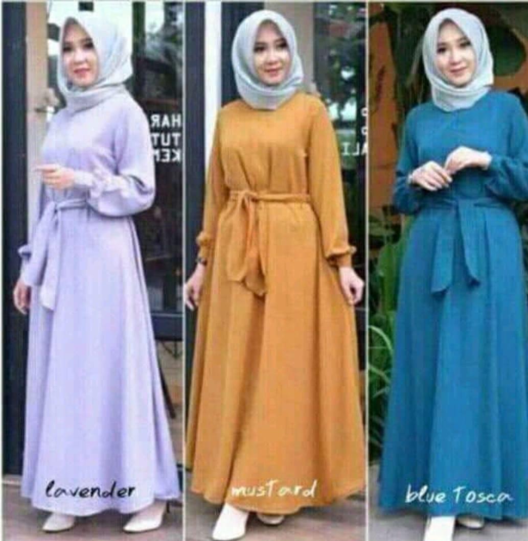 Gamis modern - gamis polos maxi - Ranaya Fashion