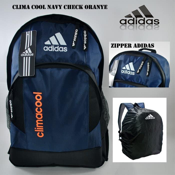 Harga Spesial!! Tas Olahraga Ransel Adidas Climacool Navy Orange + Rc - ready stock