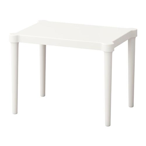 IKEA UTTER Meja anak dalam & luar ruang warna putih ukuran 58x42 cm BPA FREE