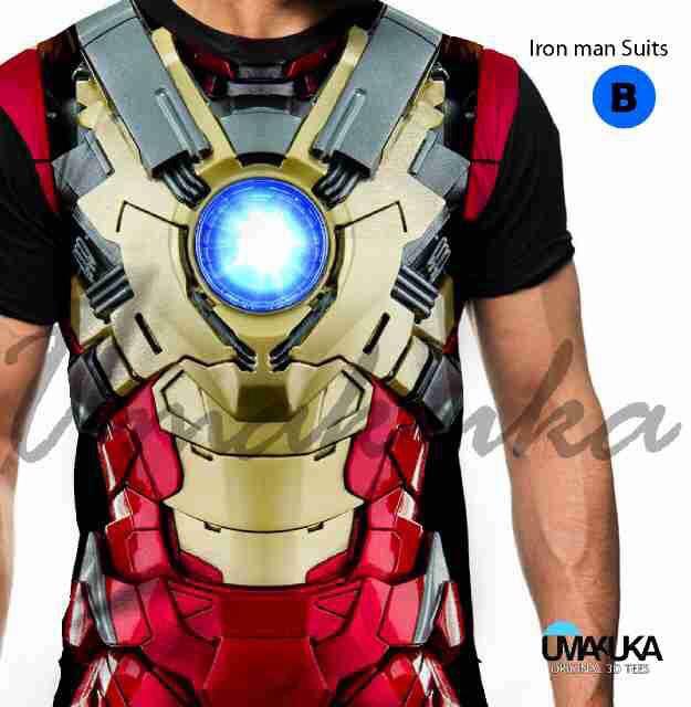 kaos superhero i ron man 3d umakuka fullprint