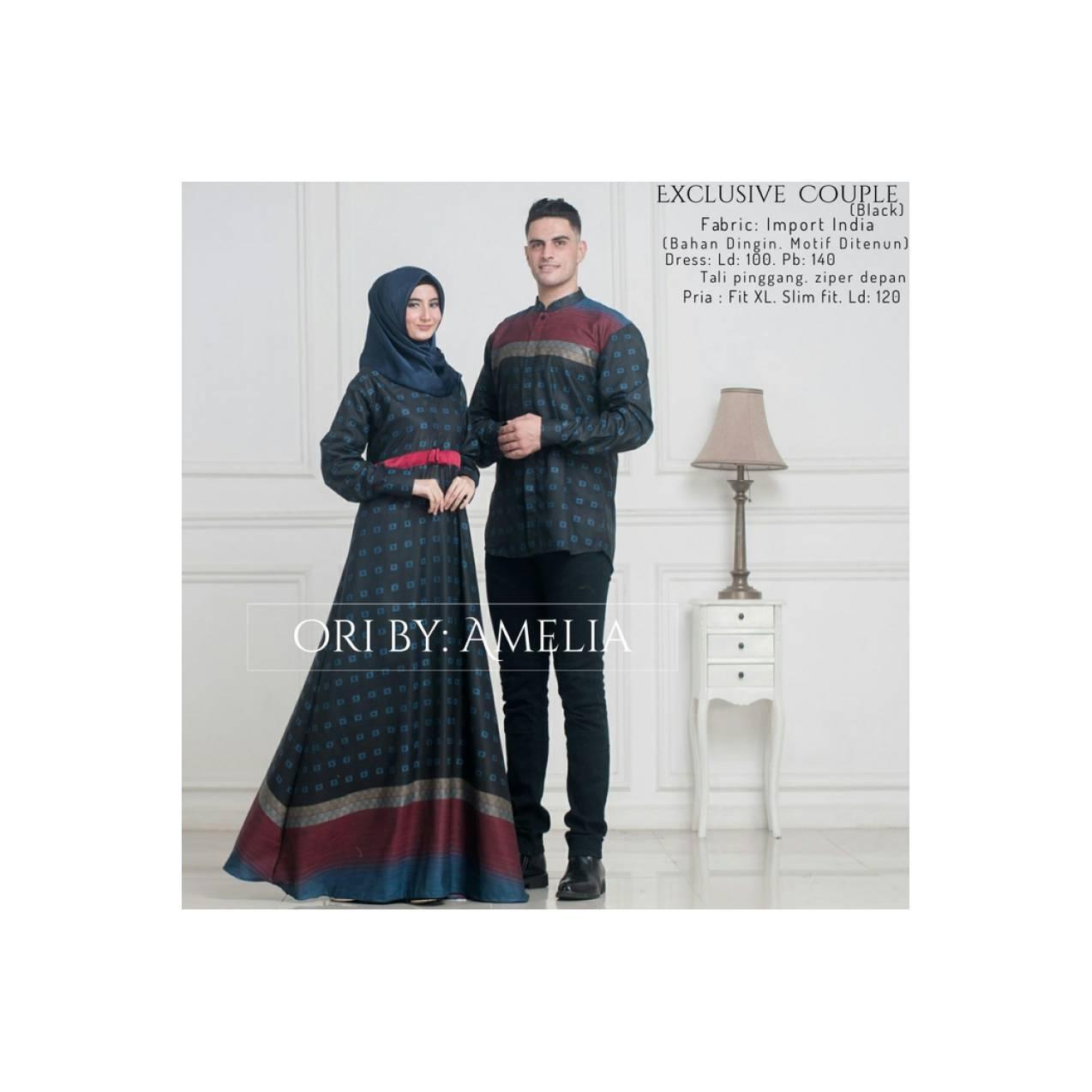 baru Eklusif cople kople sarimbit gamis etnik busui simple ori