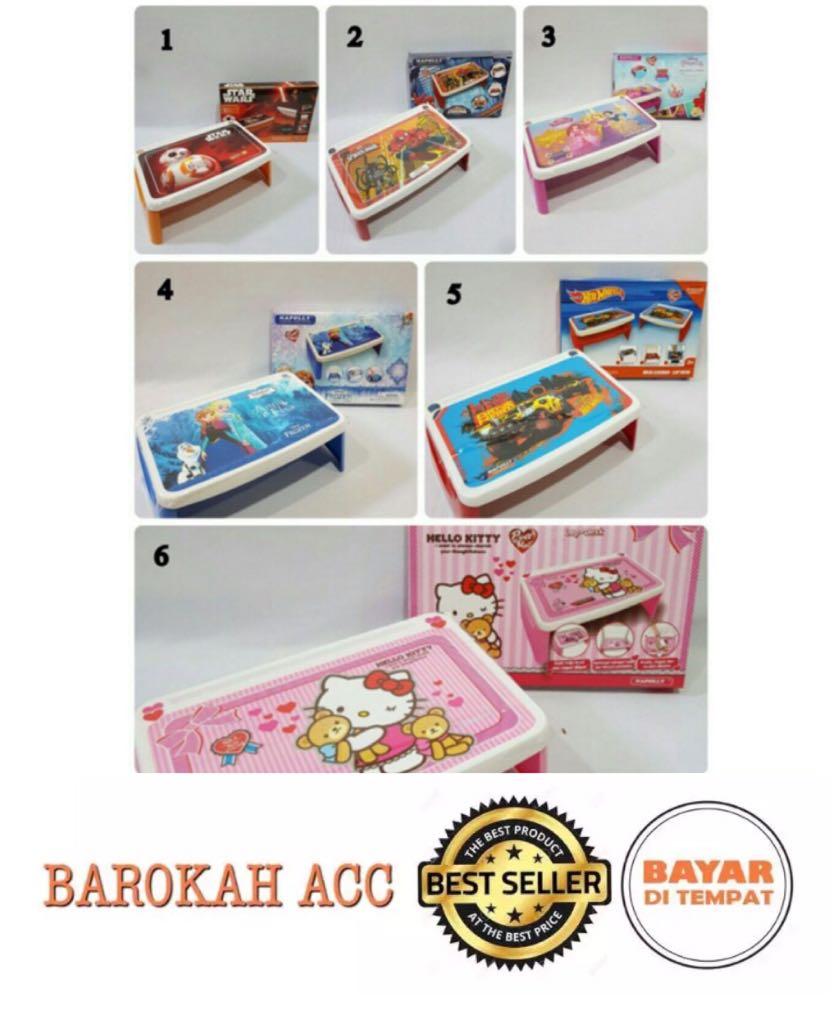 Meja Lipat Anak / Lap Desk / Napolly Meja Lipat Karakter / Meja Belajar Disney Frozen Spiderman dll-BR