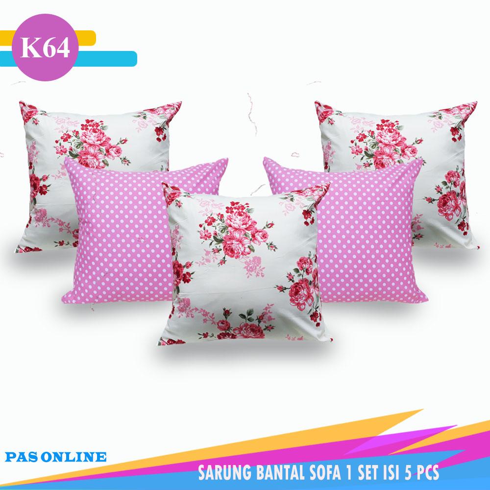 Pas Online - Sarung Bantal Sofa Set Kombinasi 1 Set = 5 Pcs ( Size 40 x 40 cm )