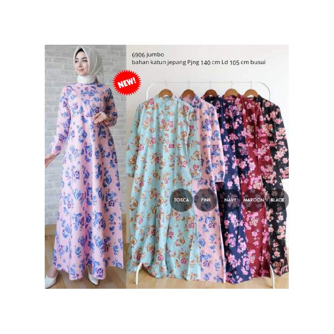 Baju gamis modern - Baju Gamis Casual Katun Jepang busui syari kTNB - Ranaya Fashion