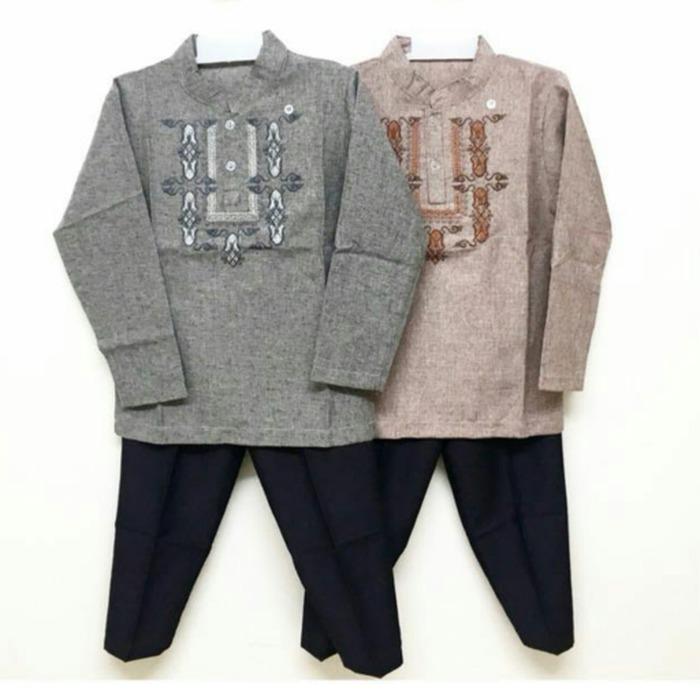 Baju Muslim Koko Anak Laki-Laki Bordir Set Peci / baju koko bordir anak terbaru / baju koko anak termurah / baju anak terlaris