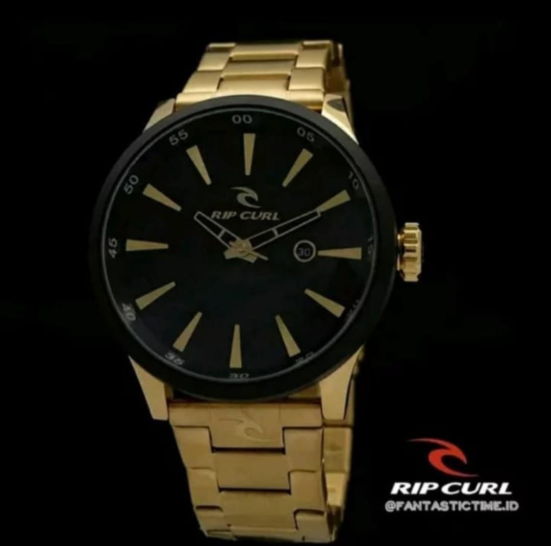 Jam Tangan Ripcurl Reson XL Premium - Limited Edition Elegan Mewah Series-Pria Wanita Formal Kasual Terbaru-Women Men Luxury Watch-Stainless Strap-Kulit Kanvas Pasir Karet Sporty Fashionable Bonus Zippo Premium Beam Korek Free Trend 2018 & Autenthic Box