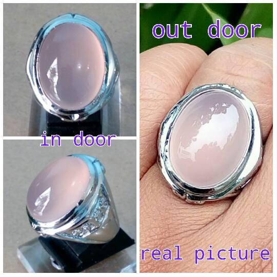 NEW Promo Perhiasan Batu cincin natural lavender warna pink rose jarang ada stok terbatas Murah