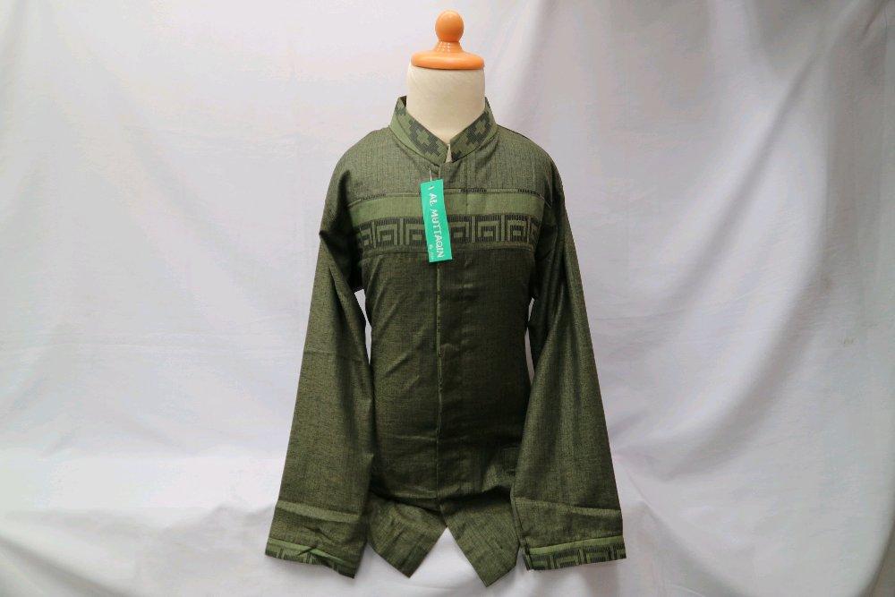 Busana Muslim Anak Baju Koko Kehijauan Lengan Panjang Songket Jasko Jas Koko Kombinasi Tanah Abang JAP 002 di lapak Al Muttaqin Collection produsenbajukoko