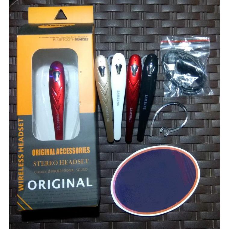 Bluetooth Premium Wireless In-Ear Sport Gaming Headphone Headset Handfree Earphone Earbud Stereo With Mic For Xiaomi Apple Samsung LG Sony Asus Oppo Lenovo Vivo Nokia Android iOS Windows Mobile Smart Phone Tablet PC S5 Merah