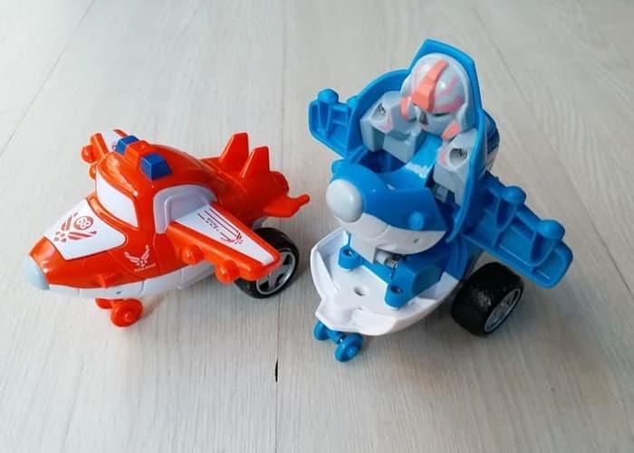 MAINAN MOBIL ROBOT PESAWAT COLLIDE DEFORMATION - T5qtL8