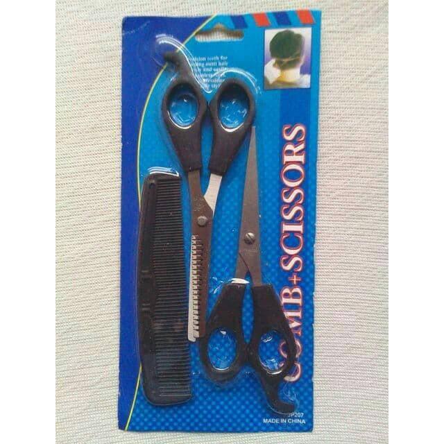 Gunting Rambut Set JP207 biru - isi 3pc