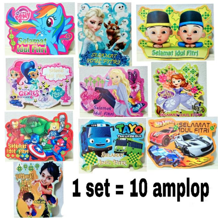 TERLARIS Amplop lebaran / Angpao Idul Fitri Card Fancy (1 set: 10 amplop)